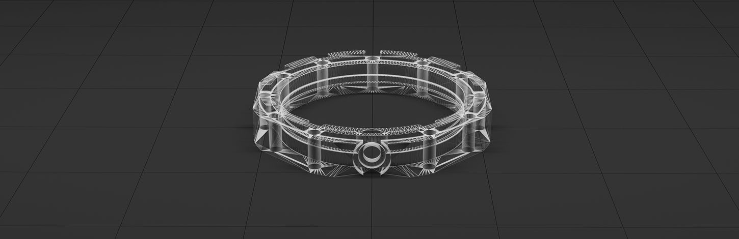 Modèle 3D de la même carrure